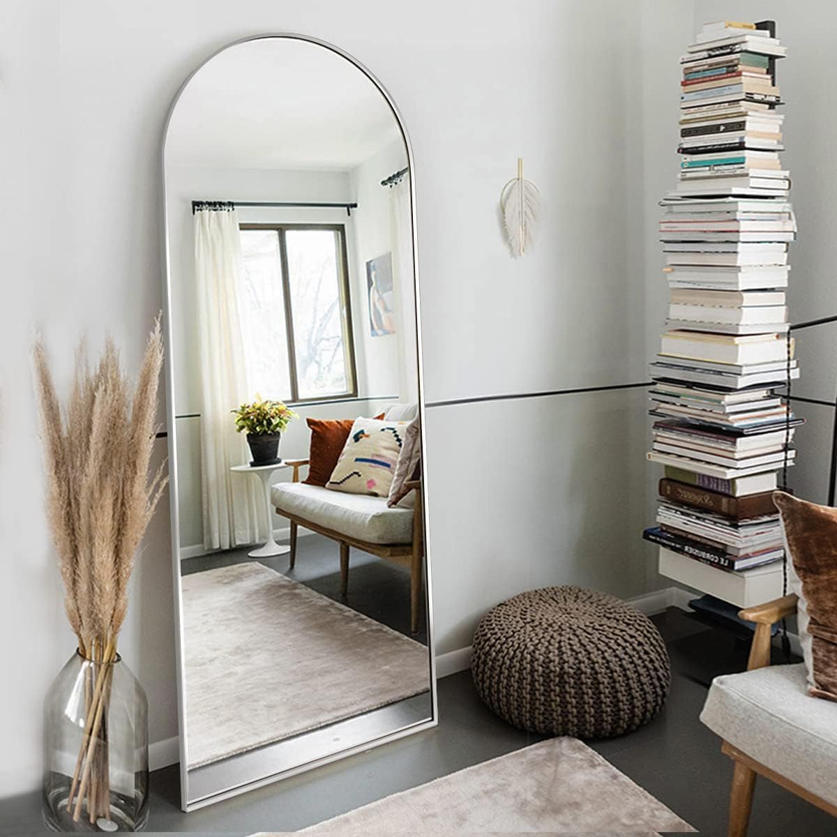 Full Length Mirror with Stand, 70"×26" Hanging, Leaning or Standing Mirror, Wall-Mounted Full Body for Bedroom, Living Room, Dressing Room Home Decor - Gold