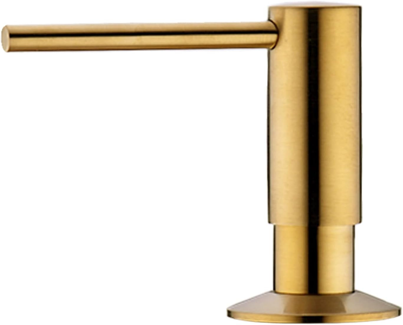 Gold Kitchen Soap Dispenser,Sold Brass Gold Soap Dispenser for Kitchen Sink,Commercial Liquid Dish Dispensers,Built in Kitchen Sink Soap Dispenser,Brushed Gold Lotion Dispenser
